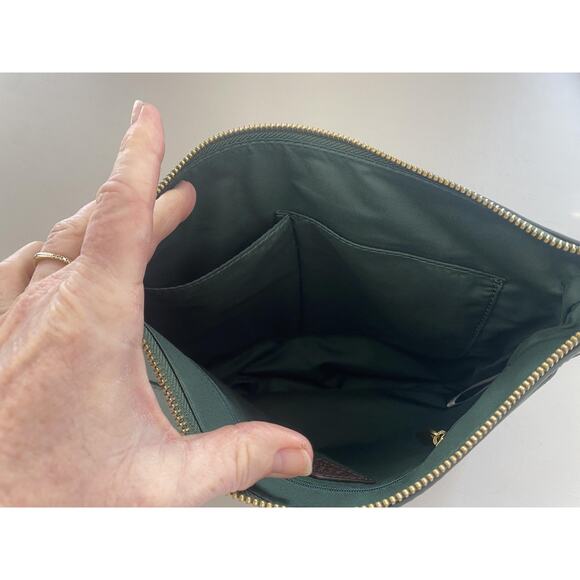 Fossil Crossbody Bag Forest Green Leather Messenger Purse Adjustable Strap - Picture 8 of 15